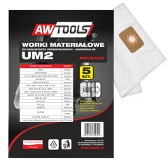 AWTOOLS Vreči mikrovlaken nastavite 5pcs UM2, Makita VC2010/2511/2512/445/446