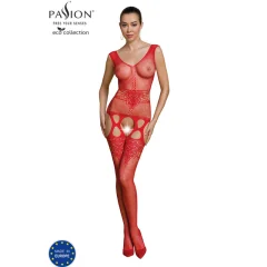 PASSION - ECO BODYSTOCKING KOLEKCIJA ECO BS014 ROJO RDEČA ENA VELIKOST