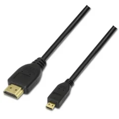 Aisens Micro Hdmi v HDMI moški/moški kabel 1,8 M črn