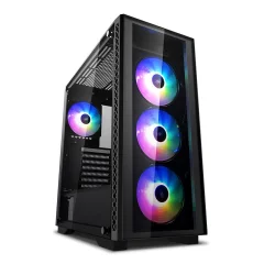 Črno ohišje iz kaljenega stekla Deepcool Matrexx 50 Add-Rgb 4F