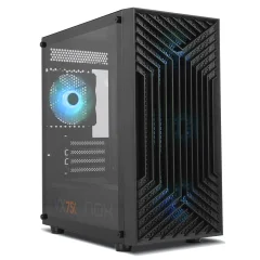 Nox Infinity Epsilon Rgb črno ohišje iz kaljenega stekla Micro-Atx