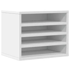 vidaXL Organizator za pisalno mizo bel 36x26x29,5 cm inženirski les