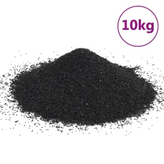 vidaXL Pesek za akvarij 10 kg črn 0,2-2 mm