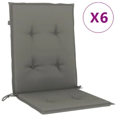 vidaXL Blazina za stol 6 kosov melanž temno siva 100x50x4 cm blago