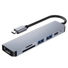 USB priklopna postaja tip C na HDMI, 2x USB3.0, 1x USB tip C, microSD/SD