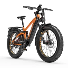 Dukawey Silvertip8 1000 W 26” Fat Bike Gorsko kolo 52 V 20 Ah Samsung akumulatorske hidravlične kolutne zavore E-kolo (oranžno)