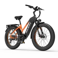 Dukawey DM530 Plus 1000W 26” Fat Bike Gorsko Kolo 52V 20Ah Samsung Baterija Hidravlične Disčne Zavore E-Kolo (oranžno)