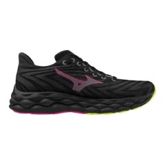 Mizuno Wave Sky 8 Women's Running Shoes, Black/Silver/Pink Tetra - 41