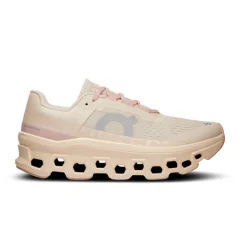 On Cloudmonster Women's Running Shoes, Moon/Fawn - 38