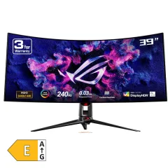 ASUS ROG Swift OLED PG39WCDM ukrivljen gaming monitor - 99cm (39"), UWQHD (3440 x 1440), OLED, 240Hz (nad 144Hz), 0.03 ms, G-SYNC kompatibilen, ROG pameten KVM, USB-C PD 90 W