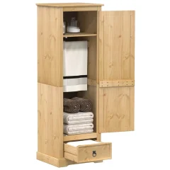 The Living Store Garderobna omara Corona 55x50x170 cm trdna borovina - Garderobna Omara