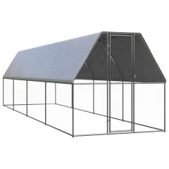 The Living Store Zunanji kokošnjak 2x8x2 m pocinkano jeklo - Kokošnjaki