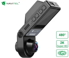 Avto kamera NAVITEL RS3 DUO WIDE , 2x kamera, 2K Super HD, 2" zaslon, G-senzor, 240° snemalni kot, aplikacija, darilni bon, črna