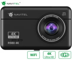 Avto kamera NAVITEL R980 4K , 4K Ultra HD, 3" zaslon, G-senzor, 140° snemalni kot, aplikacija, darilni bon, črna