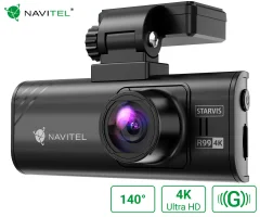 Avto kamera NAVITEL R99 4K , 4K Ultra HD, 140° snemalni kot, SONY senzor, 3.18“ IPS zaslon, G-senzor, superkondenzator, aplikacija, črna