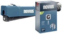 Kladivni spenjalnik Novus Tools J-033 set + 5000 ploščatih žičnih sponk - robusten udarni spenjalnik za univerzalno uporabo - dolžina sponk 6 - 10 mm Novus Tools  030-0464 udarni spenjalnik