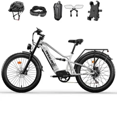 Električno kolo Tifgalop ES7 26" Fat Tire 750W 52V 19Ah Domet 40-90KM - Bela