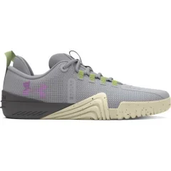 UA TriBase Reign 6 Women's Training Shoes Halo Grey/Yellow/Purple - 40.5