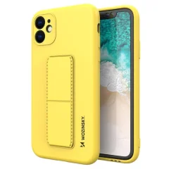 Silikonski ovitek s stojalom za iPhone 12 Pro Max Kickstand Case, rumen