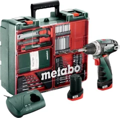 Metabo PowerMaxx BS Basic set akumulatorski vrtalni vijačnik 10.8 V 2 Ah Li-Ion vklj. 2. akumulatorja\, vklj. kovček\, vklj. dodatna oprema