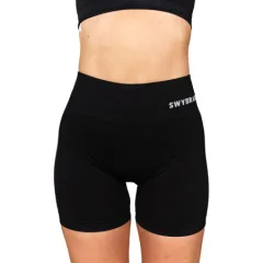 SWY Basic Scrunch Shorts, Black - XS