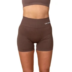 SWY Basic Scrunch Shorts, Choco - XS