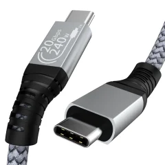 Kabel USB C, 240 W kabel USB 3.2, moški kabel USB-C 20 Gbps, polnilni kabel tipa C iz najlona, združljiv z MacBook Pro 16" MultiColor 1 m