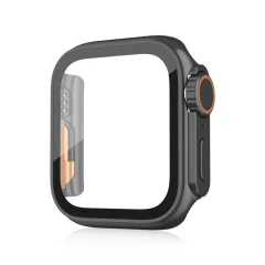 PC torbica z zaščito zaslona za Apple Watch Series 9 8 7, 45 mm Black