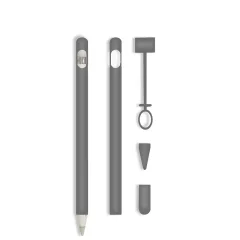 4-delni komplet silikonskih zaščitnih etuijev za Apple Pencil Grey