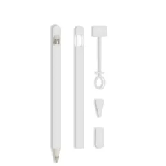 4-delni komplet silikonskih zaščitnih etuijev za Apple Pencil White