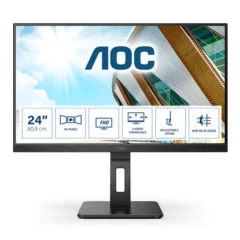 Monitor AOC 60,5 cm (23,8'') 24P2QM 1920x1080 75Hz VA 4ms VGA DVI HDMI DisplayPort 4xUSB3.2 Pivot Zvočniki  6H sRGB127% AdaptiveSync