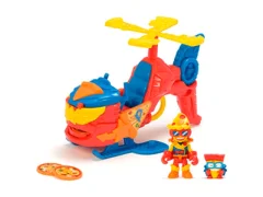 SuperThings Pizzacopter - helikopter SuperThings. Z zaganjanjem diska za pice. Vključuje 1 ekskluzivno Kazoom Kid in 1 ekskluzivno površino