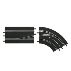 Carrera, Ukrivljeni desni podaljški vezij v merilu 1/24 za digitalna vezja 132/124, ?rna