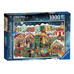 Ravensburger, Sestavljanka 1000 kosov Boži?ni sejem s tehnologijo Soft click, Ve?barvno