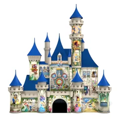 Ravensburger, Sestavljanka 3D Building 216 oštevil?enih kosov za sestavljanje Disneyjevega gradu, Ve?barvno