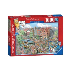 Ravensburger, 1000 kosov Tematska sestavljanka s svetovnimi mesti Amsterdam Fleroux, Ve?barvno