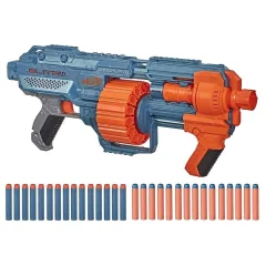 Hasbro, Blaster puško Elite 2.0 Shockwave RD-15 z vrtljivo cevjo in 30 puš?icami, Modra