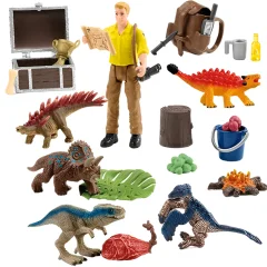 Schleich, Igralni set za adventni koledar Dinozavri s figurico Luisa in dodatki, Ve?barvno