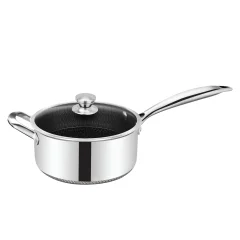 Cheffinger, Premium Inox Lonec s Pokrovom in Notranjim Premazom z Satjem 20 cm, Srebrna