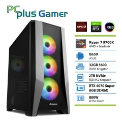 PCPLUS Gamer Ryzen 7 9700X/32GB/2TB/RTX 4070 Super 12GB gaming namizni računalnik