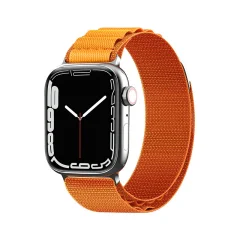 Pašček z zaponko Alpine steel za Apple Watch 38 / 40 / 41 mm oranžen