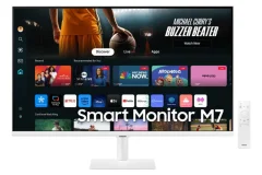 Monitor Samsung 80 cm (31,5") S32DM703UU 3840x2160 Smart TV Tizen VA 4ms 2xHDMI USB-C 65W 2xUSB2.0 Zvočniki 2x5W  NTSC72% BT WiFi HDR10 M7 bela