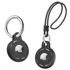 Silikonski ovitek AirTags za Apple AirTag Tracker Black  2-paket