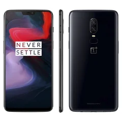 Obnovljeno - znaki rabe - OnePlus 6 crn 64 GB 6 GB ram dual sim - vidne oznake uporabe obnovljeno