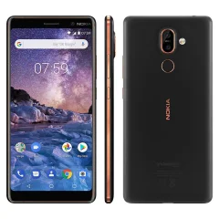 Obnovljeno - znaki rabe - Nokia 7 Plus crna/zlata 64 GB 4 GB ram dual sim - vidne oznake uporabe obnovljeno