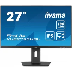 Monitor Iiyama 68,6 cm (27,0") XUB2793HSU-B6 1920x1080 100Hz IPS 1ms HDMI DisplayPort 2xUSB2.0 Pivot Zvočniki  3H sRGB96% ProLite