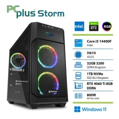 PCPLUS Storm Core i5-14440F/32GB/1TB/RTX 4060Ti 8GB/W11 Home gaming namizni računalnik