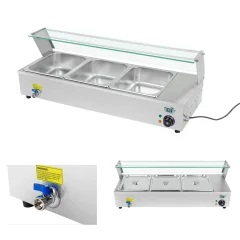 Bain-marie, zastekljena grelna vitrina, ogrevan bife + 3xGN