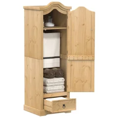 The Living Store Garderobna omara Corona 55x52x170 cm trdna borovina - Garderobna Omara