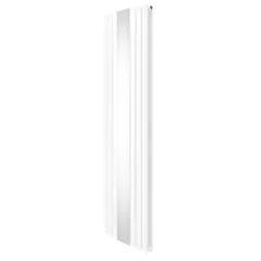 Ovalni radiator z ogledalom - 1800 mm x 500 mm - bel